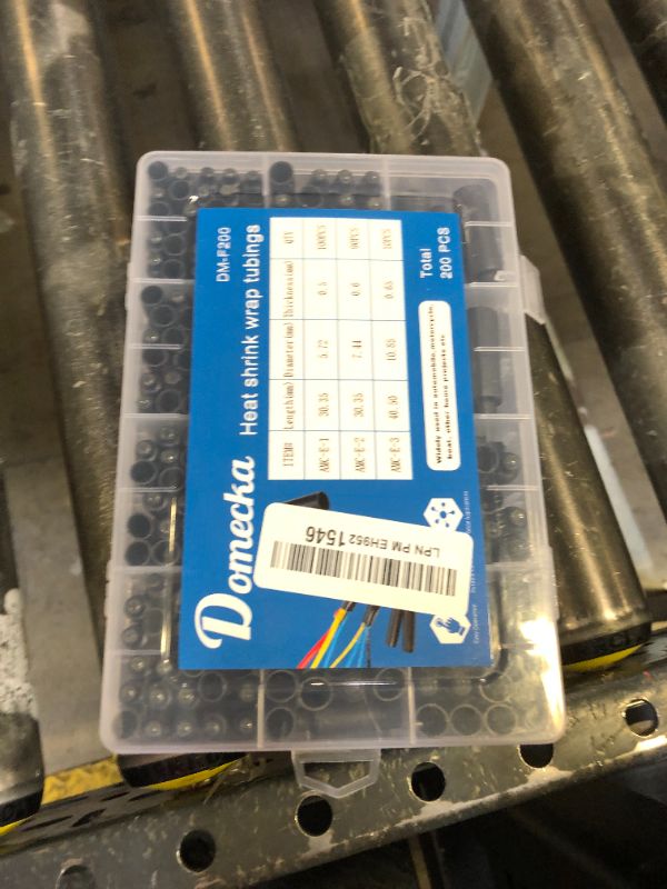 Photo 1 of Domecka 200PCS Waterproof Heat Shrink End Caps tubing, Electrical Wire Cable Wrap Marine Grade Sealed Heat shrinkable tubing, Adhesive Lined Tube Insulation Seal Heat-shrinkable Cap Tubes Kit with Box