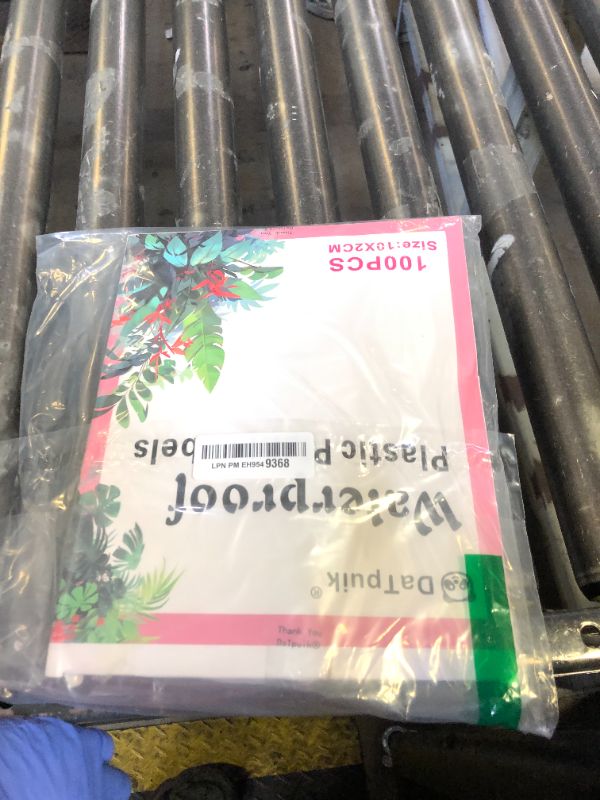 Photo 1 of DaTpuik 100 Pcs Waterproof Black Durable Plastic Plant Outdoor Garden Labels Nursery Markers T-Type Thick Tags Re-Usable for Vegetables Seedlings