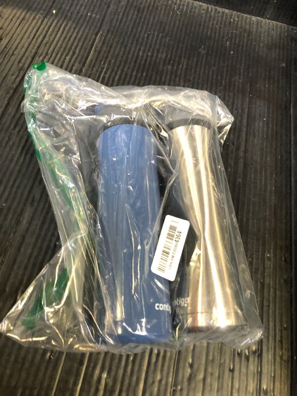 Photo 1 of Contigo 24oz Leakproof Stainless Steel Water Bottle with Straw & Handle Dual Insulated for Cold & Hot Drinks -(Pack of 2)