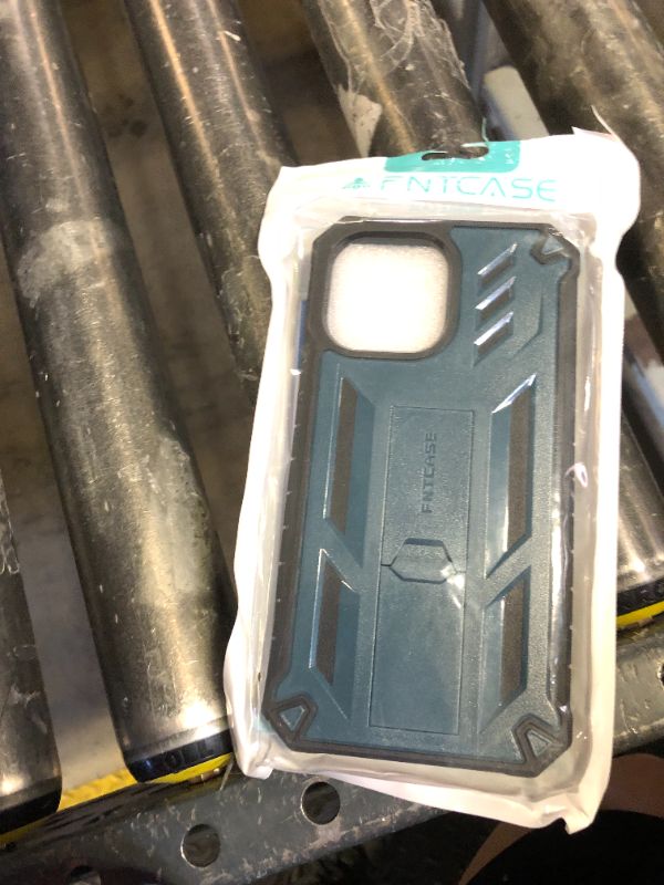 Photo 1 of FNTCASE for iPhone 13 Pro-Max Case: Military Grade Shockproof Protective Phone Cover with Kickstand - Dual Layer Full Protection Matte Textured Drop Proof Heavy Duty Hard Cases - 6.7 Inch Blue