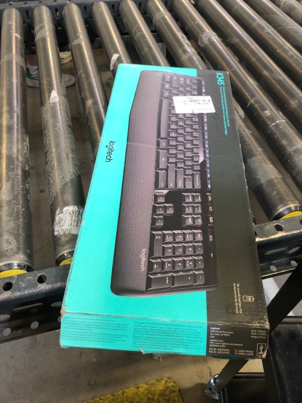 Photo 1 of Logitech K345 Wireless Keyboard - Full-Sized Keyboard with Palm Rest, 2.4 GHz Wireless USB Receiver - for PC, Laptop