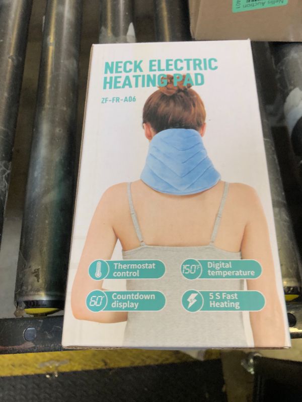 Photo 1 of JOBYNA Heating Pad for Neck, Hands-Free Electric Heated Neck Wrap for Pain Relief, 29"×8'' Neck Heat Pad with 8.53ft Power Cord, Auto Shut Off,Size/Temperature/Time Adjustable?Navy?