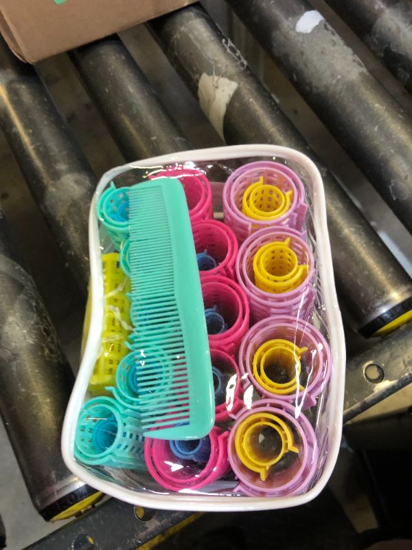 Photo 1 of 30Pcs Plastic Hair Rollers Set, Snap on Rollers Self Grip Hairdressing Curlers No Heat Rollers for Long Medium Short Thin Fine Hair with Mini Comb (5 Sizes)