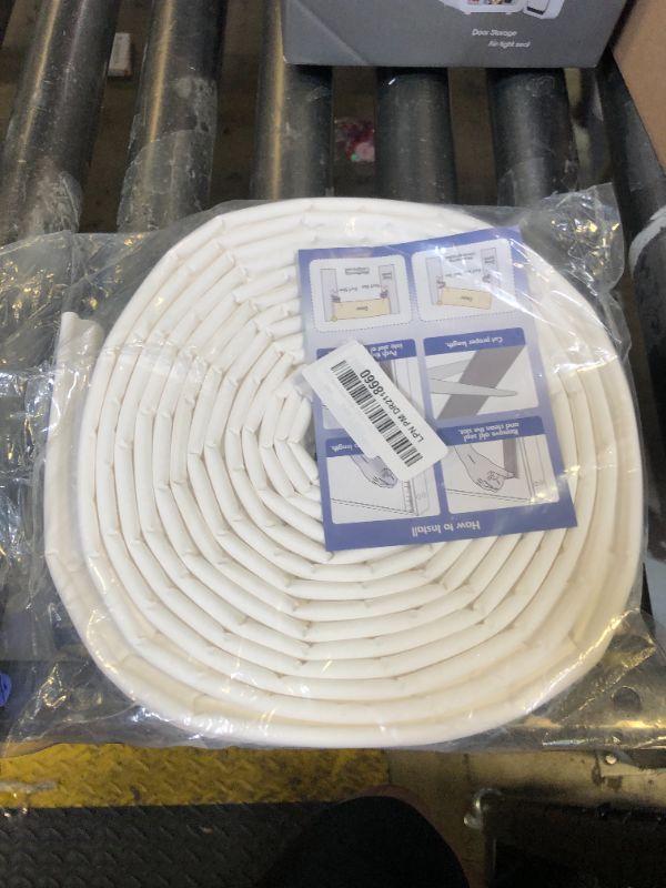 Photo 1 of Kerf Door Weather Stripping 19.7 Ft V-Shaped Door Seal Strip for Large Gap Door Frame Front Door Extra Thick Sealers Replacement Exterior Entry Door Jamb Gasket Easy Installation Cut to Size - White