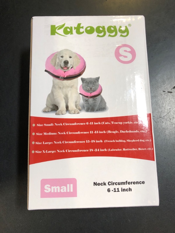 Photo 1 of Katoggy Inflatable Dog Collar, Soft E-Collars for Dogs After Surgery, Adjustable Blow up Donut Dog Cone Collar for Small/Medium/Large Dogs and Cats
