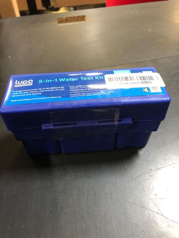 Photo 1 of Lupo 5-in-1 Pool Test Kit | Pool Testing Kit for Residential Swimming Pools & Spas for Testing Total Chlorine, Total Bromine, pH, Acid Demand & Total Alkalinity | Quick at-Home Pool Water Testing