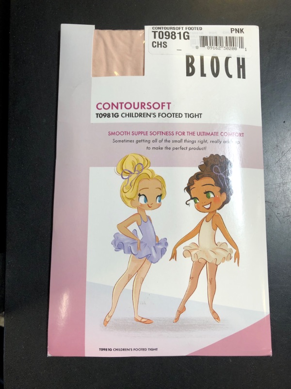 Photo 1 of Bloch Dance Girls Contour Soft Footed Tights, Pink, Child-Small