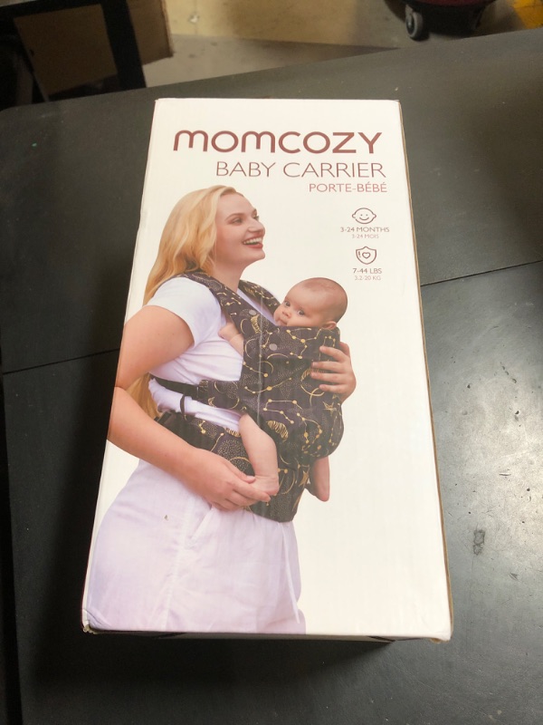 Photo 1 of Momcozy Baby Carrier - Ergonomic, Cozy and Lightweight Carrier for 7-44lbs, Effortless to Put On, Ideal for Hands-Free Parenting, Enhanced Lumbar Support, Purehug for Infant to Toddler, Black