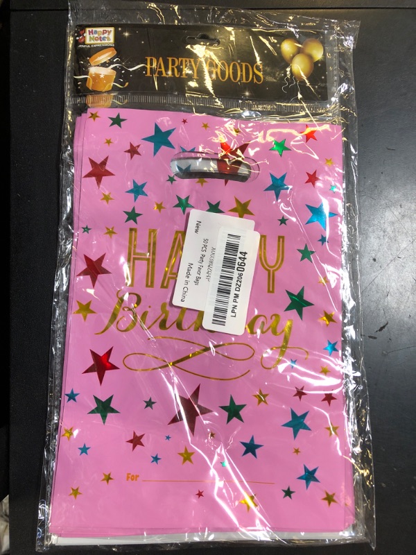 Photo 1 of Iefoah 50PCS Birthday Party Favor Bags for Kids - Plastic Goodie Bags for Boys Girls, Durable Return Gift Loot Bags