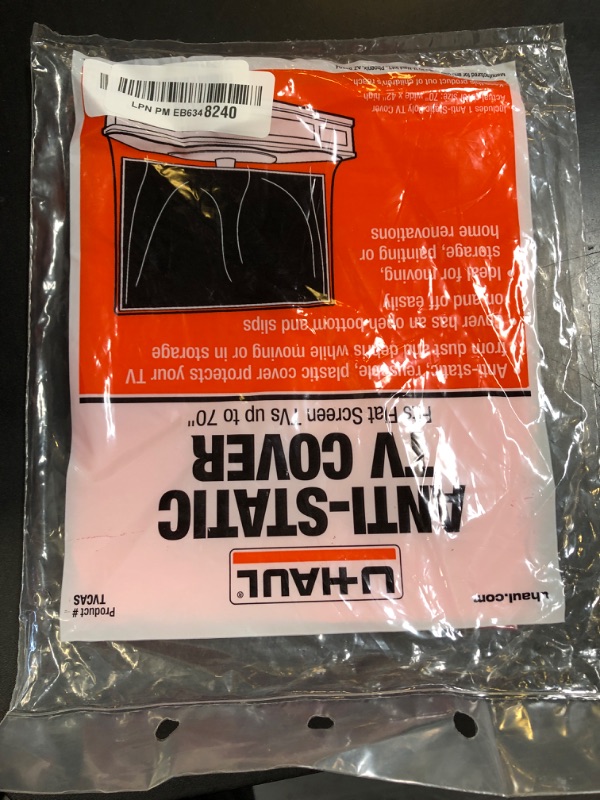 Photo 1 of U-Haul Anti-Static TV Cover (Fits Flat Screens up to 70") - 70" x 42"
