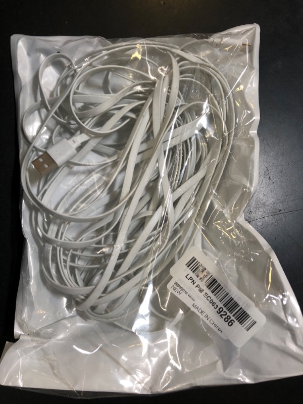 Photo 1 of USB to USB C Cable for Security Camera Type C Charging Cord 33FT/10M Flat Long Power Supply Extension Wire Compatible with Yi Home CCTV Cam Outdoor Indoor Waterproof White……
