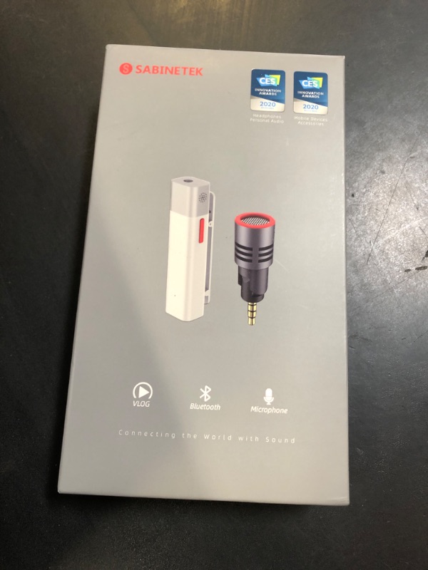 Photo 1 of SabineTek Smartmike+with Unidirectional Mic Bundle-Wireless Bluetooth Microphone, Lapel Mic, Wireless Clip-on Lavalier Microphone for Smartphone,Recording Mic for YouTube, Interview, Video