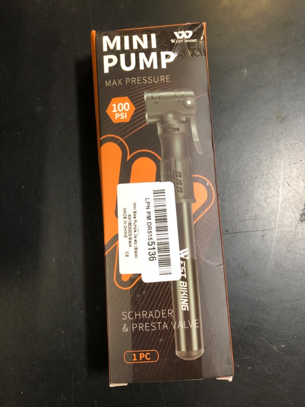 Photo 1 of Mini Bike Pumps with Presta & Schrader Valve?Hand Mini Pump, Portable Inflator Pump with Repair Kit?Fast Tyre Inflator Pump Road and Mountain Bikes, Balls etc (Black)
