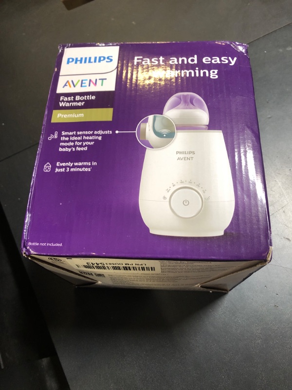 Photo 1 of Philips Avent Premium Fast Bottle Warmer, with Smart Temperature Control, Water Bath Technology, Automatic Shut-Off, Model SCF358
