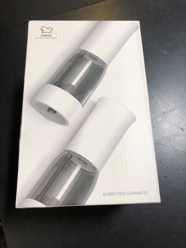 Photo 1 of Electric Salt and Pepper Grinder Set with LED Power Display,Larger Capacity Salt and Pepper Shakers Set Rechargeable Electric with Flexible Coarsenes,LED Light,One Hand Operation for Kitchen