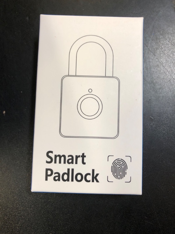 Photo 1 of Fingerprint Padlock, Pothunder Smart Padlock, Locker Lock, Fingerprint Lock with APP Unlock, USB Rechargeable, Suitable for Gym Locker, Door(Black)