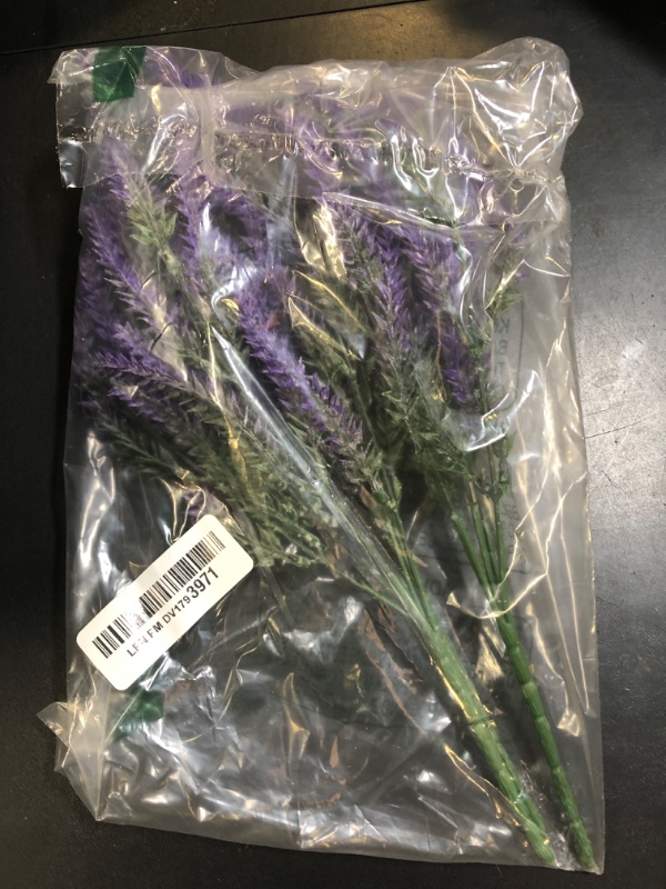 Photo 1 of TURNMEON 20 Bundles Artificial Lavender Flowers for Outdoors, UV Resistant Fake Plants Artificial Plastic Faux Plants for Home Window Box Planter Porch Gardens Cemetery Summer Decor(Gray Purple)