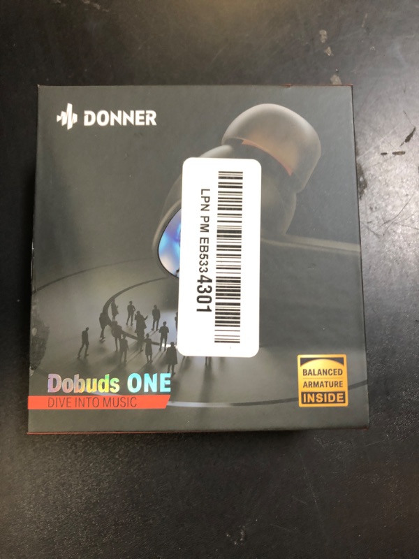 Photo 1 of Donner Noise Cancelling Wireless Earbuds, Bluetooth 5.2 Earphones with 4 Mic Clear Calls, 12mm Drivers, App for Custom EQ, 32H Playtime, Fast Charging, Transparency - Dobuds ONE,Black