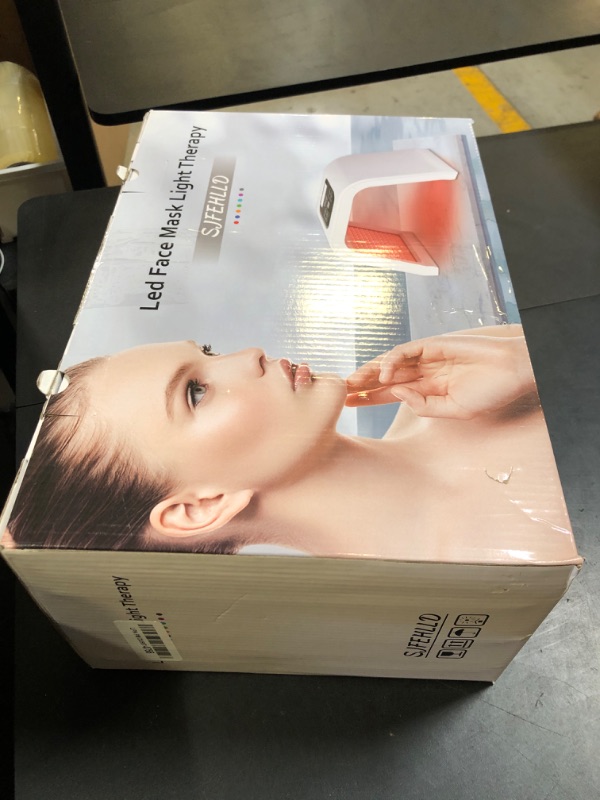 Photo 1 of SJFEHLLD Red Light Therapy for Face,Led Face Mask Light Therapy,7 Color LED Therapy Light Facial Skin Care Mask,LED light therapy mask