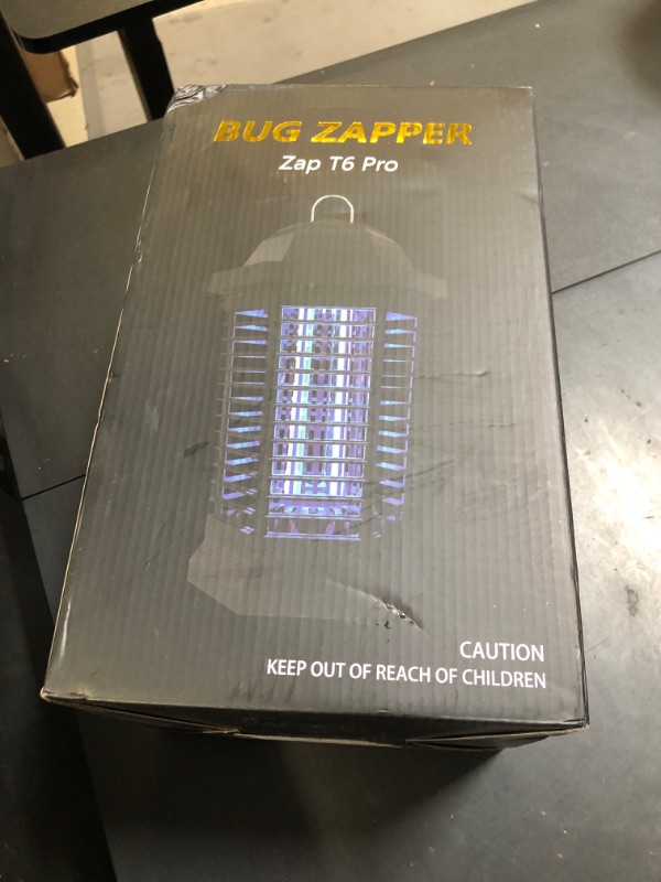 Photo 1 of GOOTOP Bug Zapper Outdoor, Mosquito Zapper, Electric Fly Zapper, Mosquito Killer, Fly Traps, 3 Prong Plug, Flying Insects Zapper Indoor Outdoor 90-130V, 4200V, ABS Plastic Outer (Black)