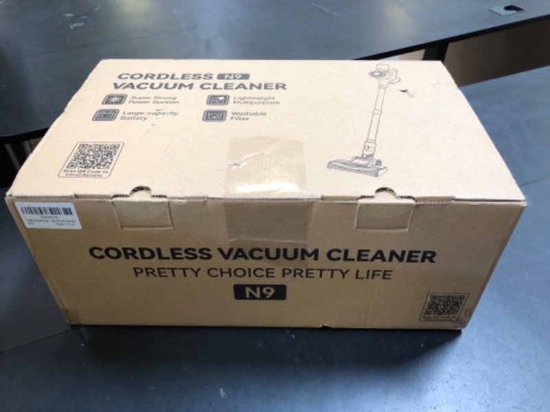 Photo 1 of Vazone Cordless Vacuum Cleaner, Lightweight Stick Vacuum Cleaner with Self-Standing, Rechargeable Battery and LED Display, Vacuum Cleaners for Home Hardwood Floor-Blue
