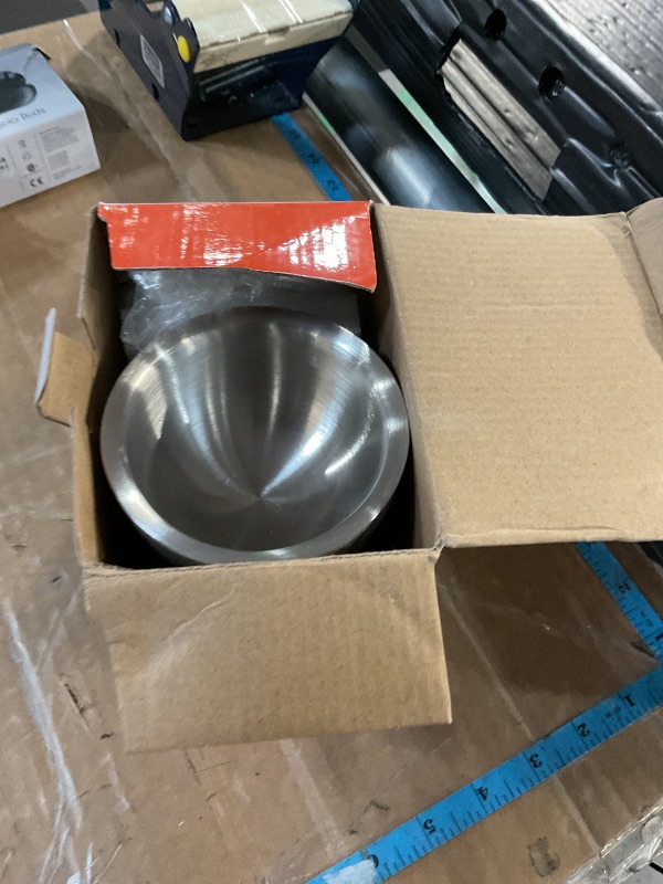 Photo 1 of (incomplete) Tera 18/8 Stainless Steel Mortar and Pestle with Brush,Pill Crusher,Spice Grinder,Herb Bowl,Pesto Powder