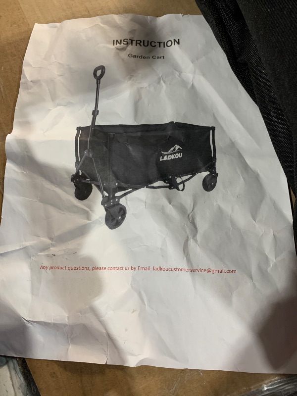 Photo 1 of (see all images) Collapsible Foldable Wagon, Heavy Duty Beach Cart with 140L Capacity and 220LBS Load, Portable Utility Grocery Wagon