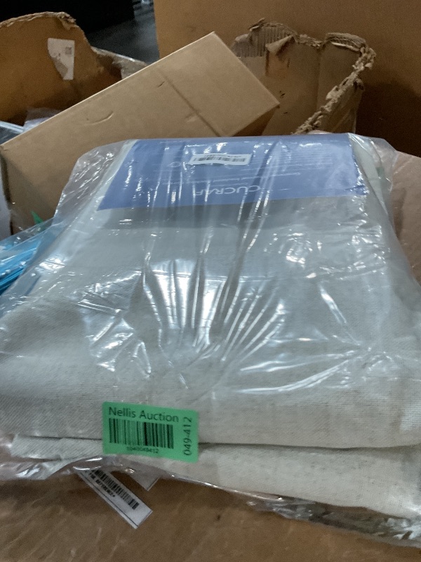 Photo 1 of (Used) CUCRAF 100% Blackout Window Curtains 96 inches Long 2 Panels Set, Faux Linen Look Thermal Insulated Grommet Drapes