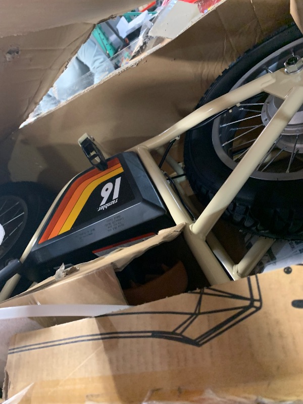 Photo 1 of (Not functional)(sold for parts only) Razor Rambler 16 – 36V Electric Minibike with Retro Style, Up to 15.5 MPH, Up to 11.5 Miles Range, Wide, Rugged 16" Air-Filled Tires