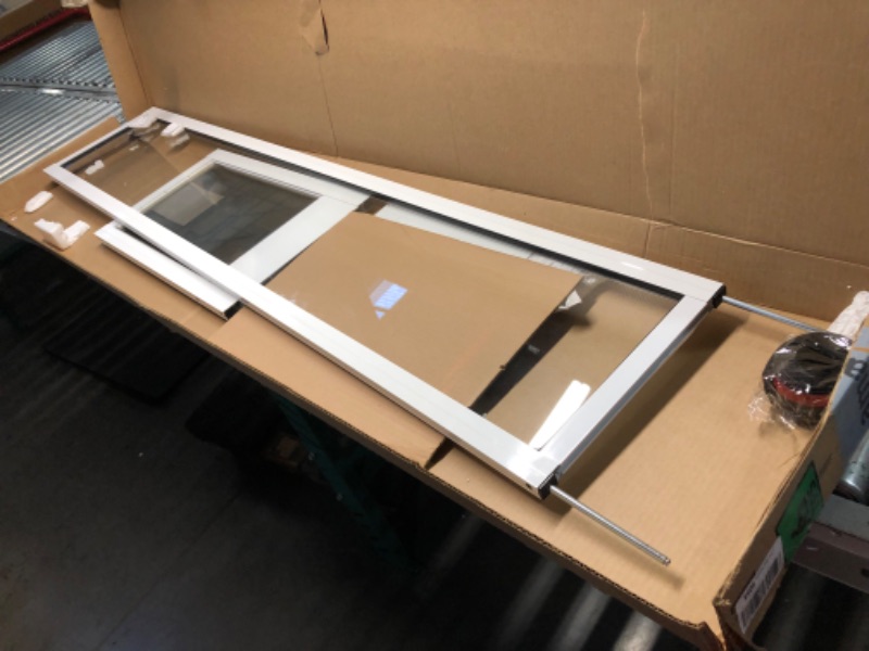 Photo 1 of (used) PetSafe Doggy Door for Sliding Glass Doors, Adjustable Height 91 7/16" to 96", No-Cut DIY Install, Aluminum Panel, Ideal for Renters for small pets 