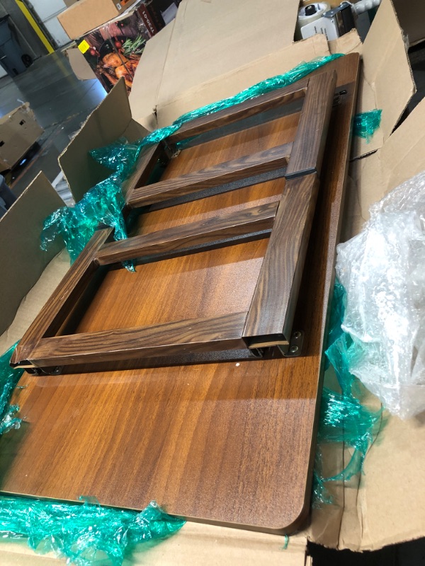 Photo 1 of (DAMAGED) (CHIPPED/DENTED) Japanese Low Floor Table Folding Coffee Tables Wood Foldable Tables Versatile for Sitting Dining Table Tea Tatami Folding Table for Dining Room Living Room (39.4 * 19.7 * 11.8 inch)
