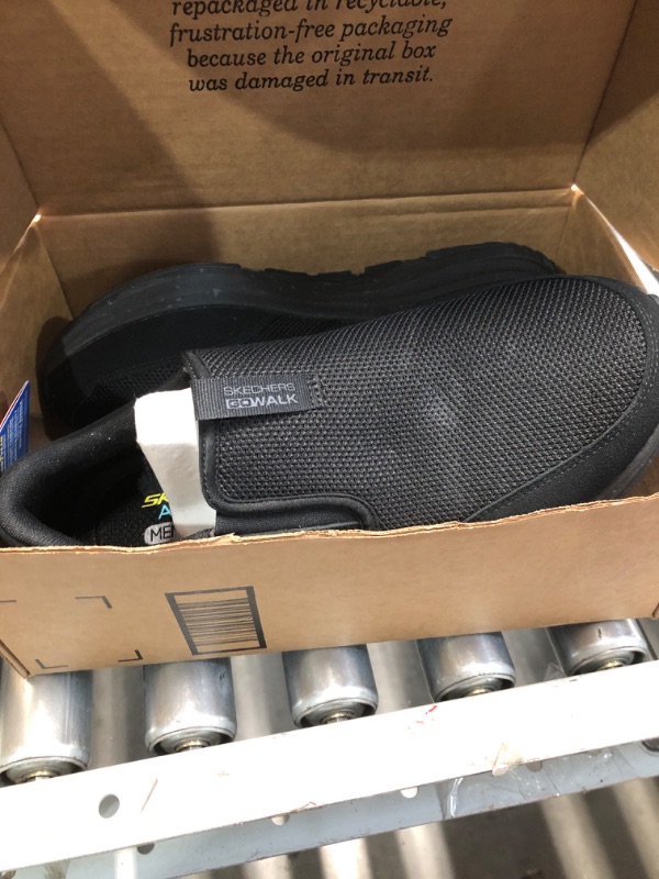 Photo 1 of Skechers Men's Go Walk Outdoor-Athletic Slip-On Trail Hiking Shoes with Air Cooled Memory Foam Sneaker, Black, 11 X-Wide