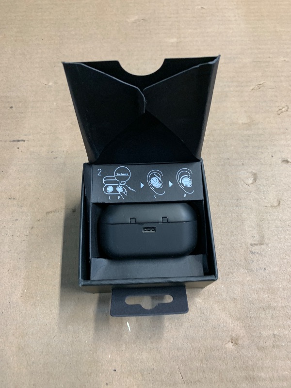 Photo 1 of Technics Reference Class Hi-Fi Wireless Earbuds, Dolby Atmos with Head Tracking, Adaptive Noise Cancelling, 3 Device Multipoint, 10-hr Battery, Wireless Charging, Improved Fit - EAH-AZ100-K (Black)