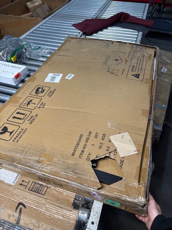 Photo 1 of (PARTIAL SET) (USED/FAIR) 48x32inches Mobile Whiteboard - Adjustable Height, Standing Whiteboard on Wheels, Double-Sided Magnetic Dry Erase Board for Office, Home, Classroom