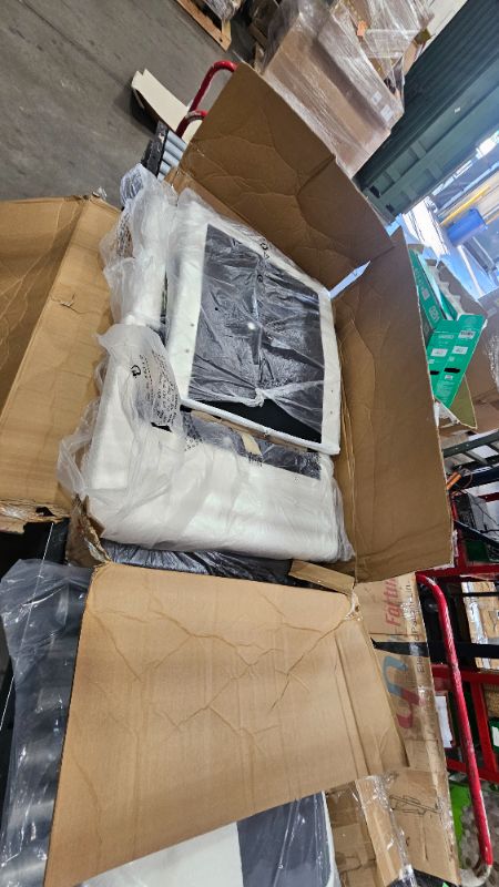 Photo 1 of **PARTIAL SET - BOX 2 OF 2**
IULULU Sleeper Sofa, 82 Inch L Shaped Sectional Couch with Pullout Bed, Reversible Storage Chaise, Cupholders, 2 in 1 Pull Out Couches for Living Room, Apartment, Beige