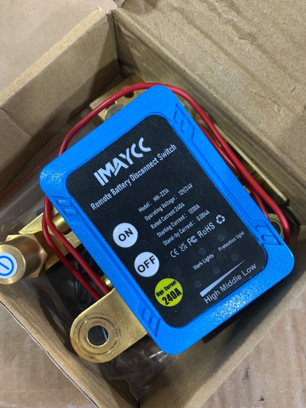 Photo 1 of (missing remote) IMAYCC Kill Switch for Car, 12V Remote Battery Disconnect Switch 240A, Car Battery Kill Switch Anti Theft, Automatic Cut/Shut Off Switch 