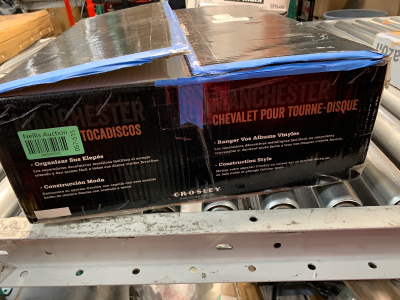 Photo 1 of (PARTIAL SET) Crosley Manchester Record Player Stand, Media Console with Vinyl Storage, Modern Home Organizer, Paprika