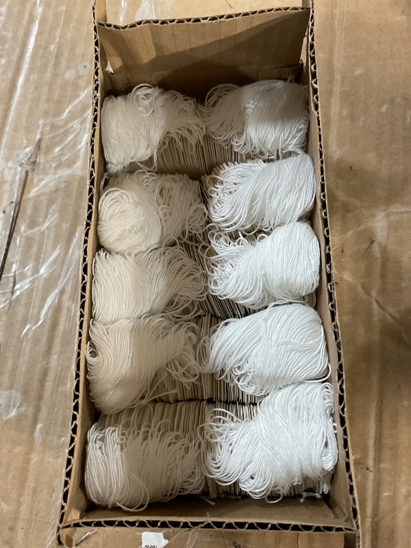 Photo 1 of 1000 Marking Tags with String Attached - 2 1/4” x1 7/16”, Blank White Tags with String for Pricing and Crafting, Small Strung Marking Labels