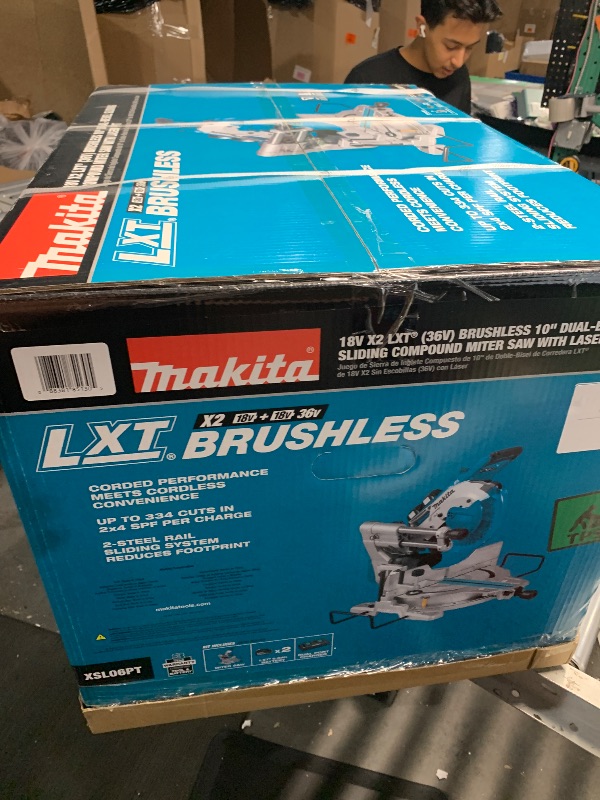 Photo 1 of *** FACTORY SEALED***Makita XSL06PT 18V x2 LXT Lithium-Ion (36V) Brushless Cordless 10" Dual-Bevel Sliding Compound Miter Saw with Laser Kit (5.0Ah)