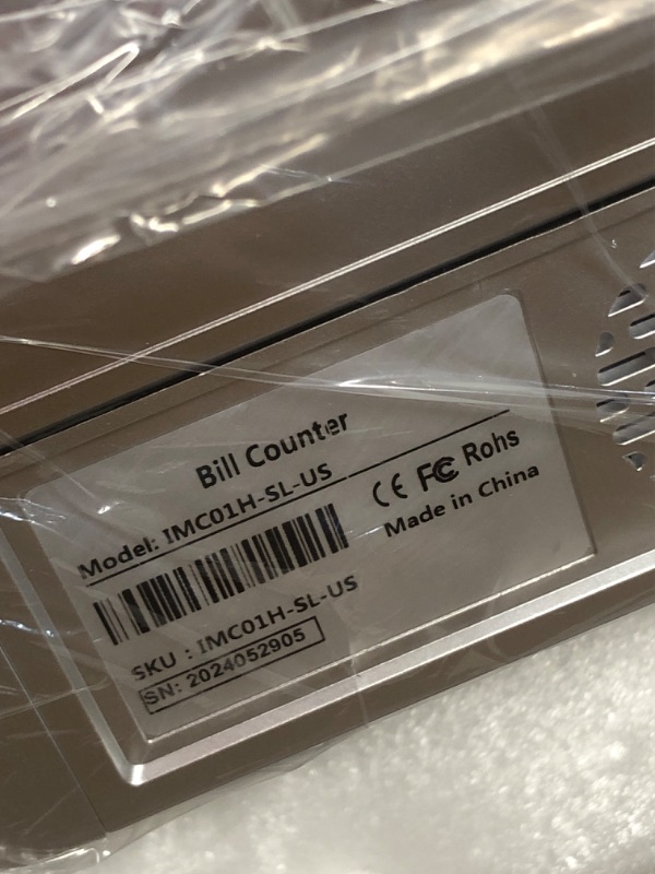 Photo 1 of MUNBYN IMC01 Bank Grade Money Counter Machine Mixed Denomination, 2CIS/UV/IR/MG/MT Counterfeit Detection, Serial Number, MUL Currency Cash Counter, Printer Compatible Bill Value Counter (Silver)