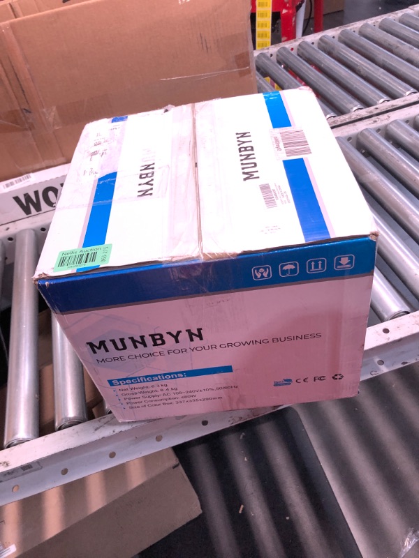 Photo 1 of MUNBYN IMC01 Bank Grade Money Counter Machine Mixed Denomination, 2CIS/UV/IR/MG/MT Counterfeit Detection, Serial Number, MUL Currency Cash Counter, Printer Compatible Bill Value Counter (Silver)