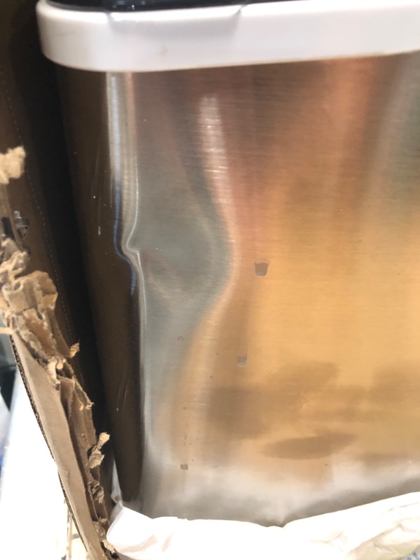 Photo 1 of (PARTS/SCRAP) (NON-FUNCTIONAL) ecozy Countertop Ice Makers, 45lbs Per Day, 24 Cubes Ready in 13 Mins, Stainless Steel Housing, Auto Self-Cleaning Ice Maker with Ice Bags and Ice Scoop for Kitchen Office Bar Party