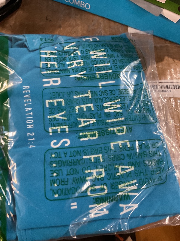 Photo 1 of   XlHe Will Wipe Away Every Tear From Their Eyes Revelation 21:4 T-Shirtxl.  Blue