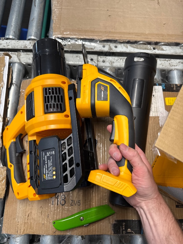 Photo 1 of (PARTIAL SET) (MISSING BATTERY TO TEST) HEINPRO Cordless Leaf Blower and Hedge Trimmer Combo, Compatible with DEWALT 20V MAX Battery (Battery and Charger not Included)