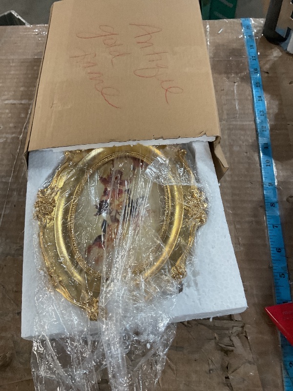 Photo 1 of (only one) Vintage Resin Picture Frame Gold Antique Photo Frame Set Victorian Art Wall Hanging Decor 