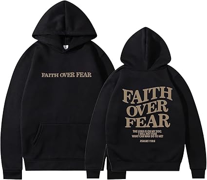 Photo 1 of ***SEE NOTES*** 
Faith Over Fear Hoodie Christian Faith Sweatshirt Jesus Loves You Hoodie Christian Religious Sayings Pullover Sweater size: XL-2XL 
