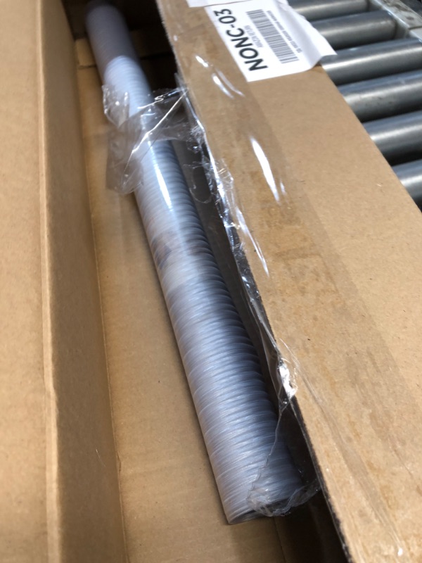 Photo 1 of rabbitgoo Reeded Glass Window Privacy Film, Non Adhesive Frosted Window Film, UV Heat Blocking Decorative Vinyl Daytime Privacy Clings for Bathroom Living Room, 23.6 x 157.4 Inches