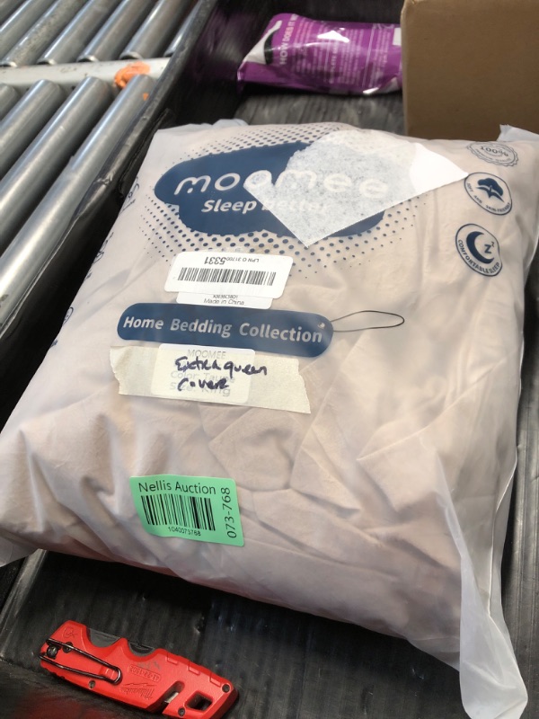 Photo 1 of (BAGGED) (COVER ONLY) MooMee Bedding Duvet Cover Set 100% Washed Cotton Linen Like Textured Breathable Durable Soft Comfy (Heathered Taupe, Super Queen 90"x98")