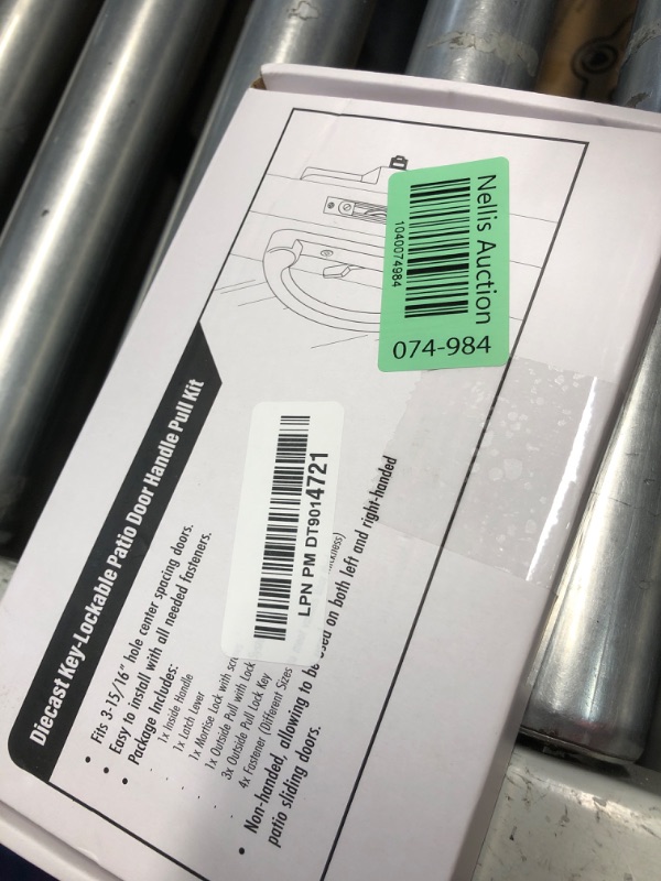 Photo 1 of SANKINS Sliding Patio Door Handle Pull Set with Key Cylinde, Lockable Replacement Door Handle with Mortise Lock for Sliding Glass Door, Fits Hole Pitch Doors with 3-15/16 Inch Hole Pitch, Black