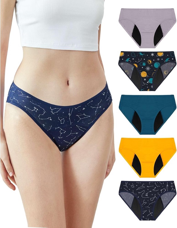 Photo 1 of **SIZE SAMLL**Neione Period Underwear Menstrual Panties Comfortable Modal Bikini Cheeky Briefs for Women Girls